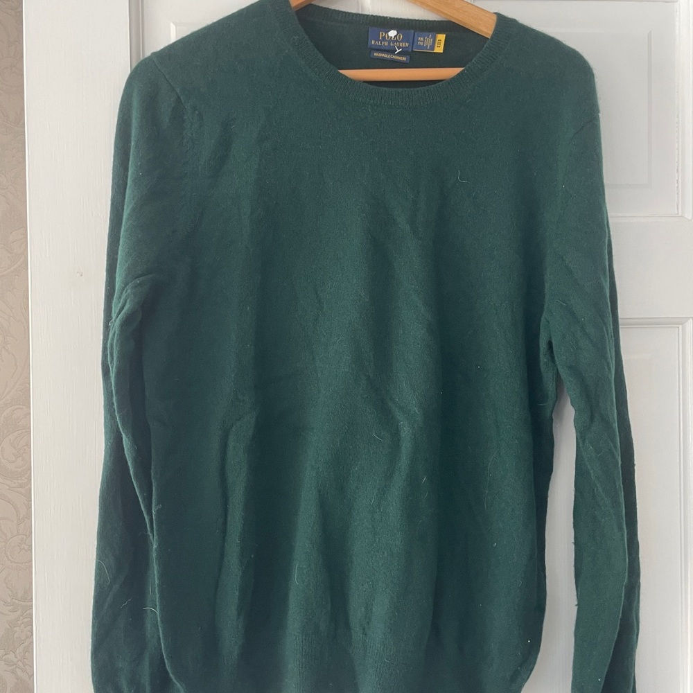 women’s  Green Sweater cashmere washable polo ralph lauren xxl